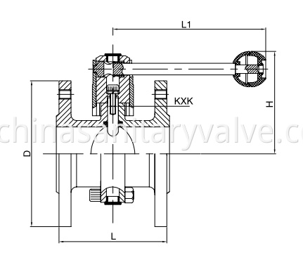 Hygienic Flanged Butterfly Valves Manual Operation